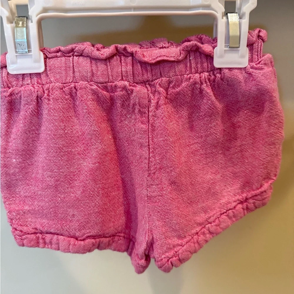Carter's Old Navy Toddler Girl Ruffle Shirt and Pink Shorts Outfit